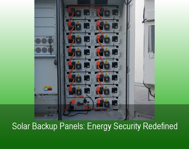 Solar Backup Panels: Energy Security Redefined